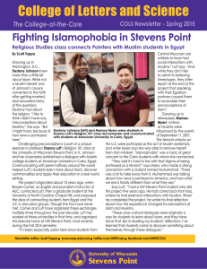 College of Letters and Science Fighting Islamophobia in Stevens Point