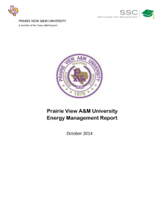 Prairie View A&amp;M University  Energy Management Report October 2014