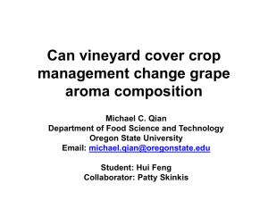 Can vineyard cover crop management change grape aroma composition
