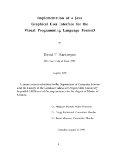 Implementation of a Java Graphical User Interface for the David P. Hackenyos