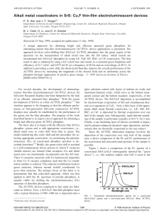 Alkali metal coactivators in SrS: Cu,F thin-film electroluminescent devices