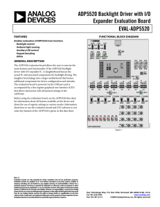 ADP5520 Backlight Driver with I/O Expander Evaluation Board EVAL-ADP5520