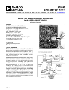 AN-655 APPLICATION NOTE Tunable Laser Reference Design for Designers with the ADuC832/ADN8830/ADN2830