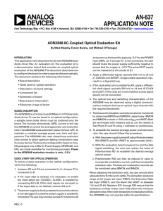 AN-637 APPLICATION NOTE ADN2848 AC-Coupled Optical Evaluation Kit