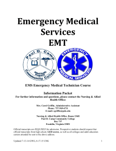 Emergency Medical Services EMT
