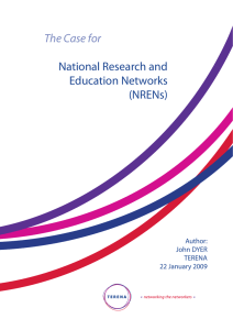The Case for National Research and Education Networks (NRENs)