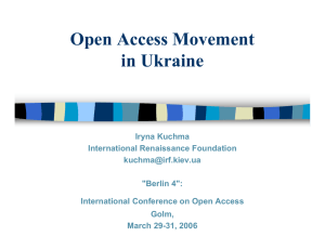 Open Access Movement in Ukraine