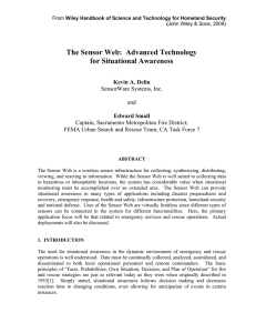 The Sensor Web:  Advanced Technology for Situational Awareness