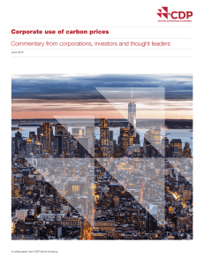 Corporate use of carbon prices June 2014