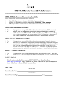 HRG-UCLCC Parental Consent &amp; Photo Permission