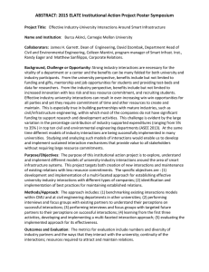 ABSTRACT: 2015 ELATE Institutional Action Project Poster Symposium