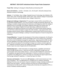 ABSTRACT: 2014 ELATE Institutional Action Project Poster Symposium