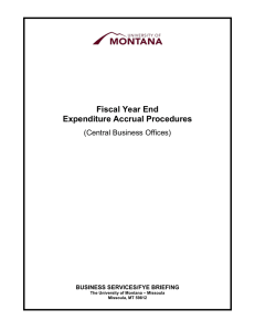 Fiscal Year End Expenditure Accrual Procedures (Central Business Offices)