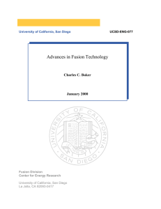 Advances in Fusion Technology Charles C. Baker January 2000