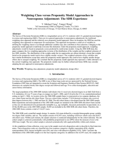 Weighting Class versus Propensity Model Approaches to  Y. Michael Yang