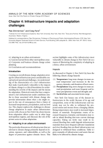 Chapter 4: Infrastructure impacts and adaptation challenges Rae Zimmerman
