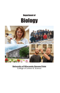 Biology Department of University of Wisconsin-Stevens Point College of Letters &amp; Science