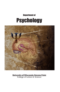 Psychology Department of University of Wisconsin-Stevens Point College of Letters &amp; Science