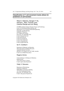 Classification of T cell movement tracks allows for