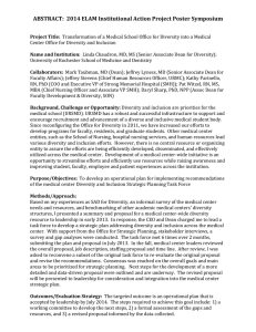 ABSTRACT:  2014 ELAM Institutional Action Project Poster Symposium