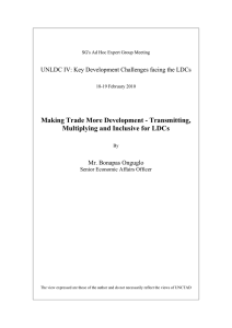 Making Trade More Development - Transmitting, Multiplying and Inclusive for LDCs