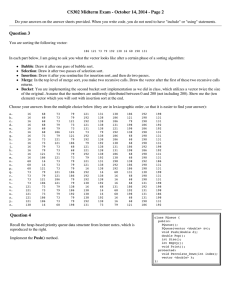 CS302 Midterm Exam - October 14, 2014 - Page 2
