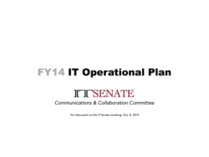 FY14 IT Operational Plan Communications &amp; Collaboration Committee