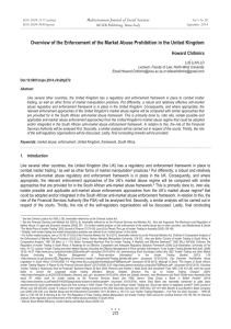 Overview of the Enforcement of the Market Abuse Prohibition in... Mediterranean Journal of Social Sciences Howard Chitimira MCSER Publishing, Rome-Italy