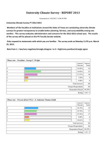 University Climate Survey - REPORT 2013