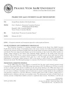 PRAIRIE VIEW A&amp;M UNIVERSITY SALARY TRENDS REPORT