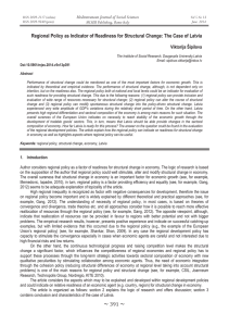Regional Policy as Indicator of Readiness for Structural Change: The Case... Mediterranean Journal of Social Sciences Viktorija Šipilova