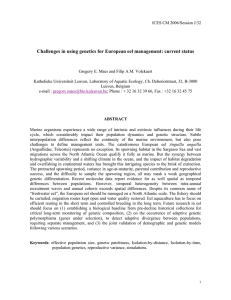 Challenges in using genetics for European eel management: current status