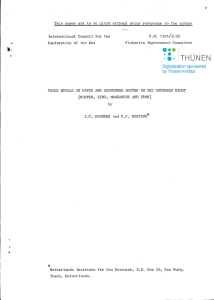 This paper not to be ci ted 'vi th01lt prior... International Cauncil far the of the gea Fisherics Improvement Committee