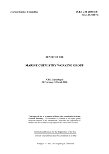 MARINE CHEMISTRY WORKING GROUP ICES CM 2000 Ref.: ACME+C