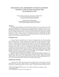 REMAINING LIFE ASSESSMENT OF SHUTTLE REMOTE MANIPULATOR SYSTEM END EFFECTOR ELECTRONICS UNIT