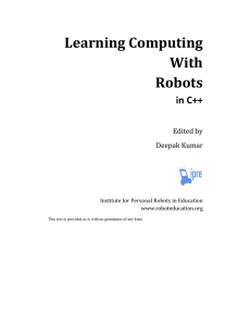 Learning Computing  With   Robots  in C++ 
