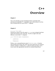   C++  Overview  Chapter 1