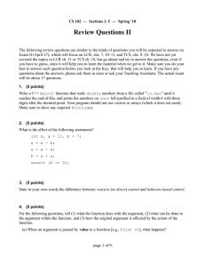 Review Questions II