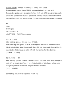 Exam II results: average = 30/60 (i.e., 50%), SD =... Grades ranged from a high of 59/60 (congratulations!) to a...