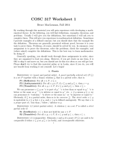 COSC 317 Worksheet 1 Bruce MacLennan, Fall 2014