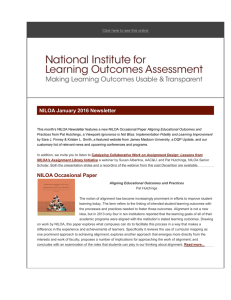 NILOA January 2016 Newsletter Click here to see this online