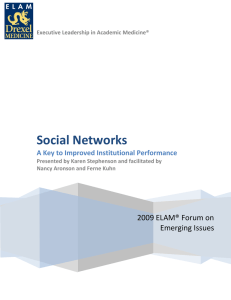 Social Networks A Key to Improved Institutional Performance