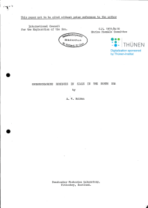 paper not to be cited without prior reference to the author Intenlational C01UlCil for the Exploration of the Sea.
