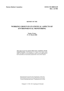 WORKING GROUP ON STATISTICAL ASPECTS OF ENVIRONMENTAL MONITORING ICES CM 2000