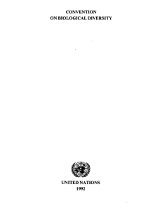 CONVENTION ON BIOLOGICAL DIVERSITY UNITED NATIONS 1992