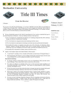 Title III Times Volume 6, Issue 6 February 15, 2013