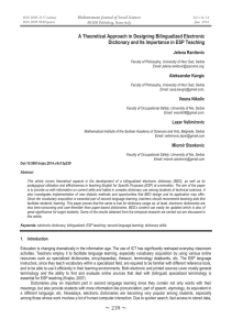 A Theoretical Approach in Designing Bilingualized Electronic