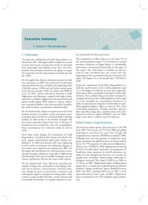 Executive Summary 1. Trends in World Markets 1.1 Overview