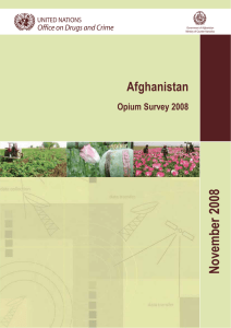 November 2008 Afghanistan Opium Survey 2008 Government of Afghanistan