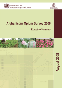 August 2008 Afghanistan Opium Survey 2008 Executive Summary Government of Afghanistan